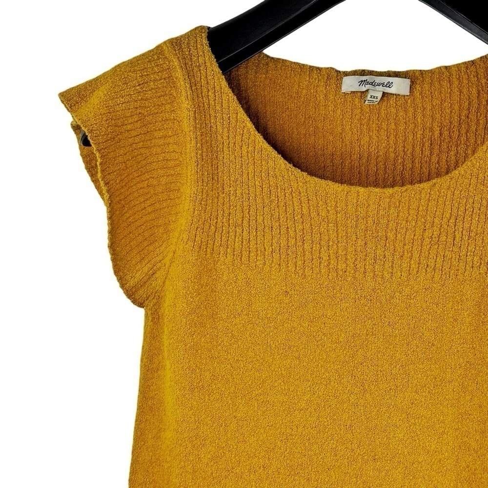 MADEWELL Women's Mustard Casual Knitted Tank Top w Shoulders Size XXS